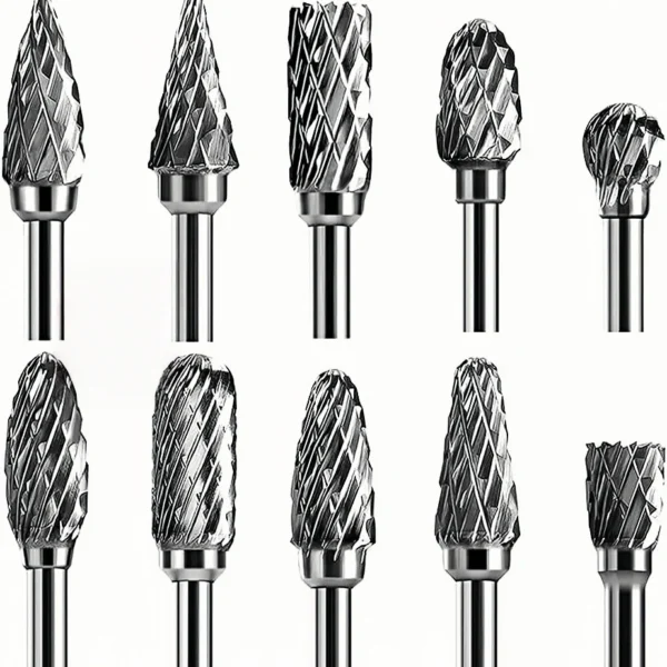 Double-cut solid carbide rotary burr set — VPOINT TOOL