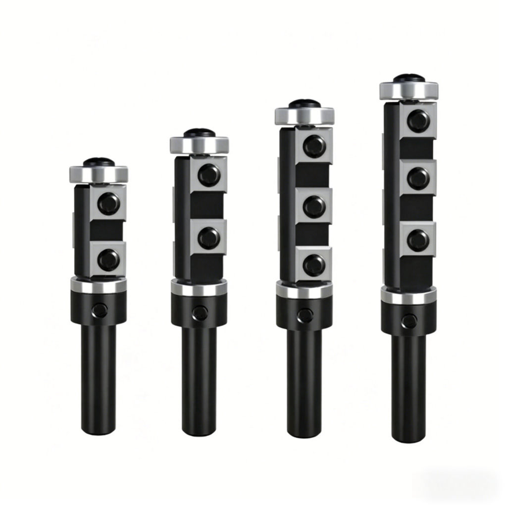 Double Bearings Flush Trim Router Bit with Carbide Inserts