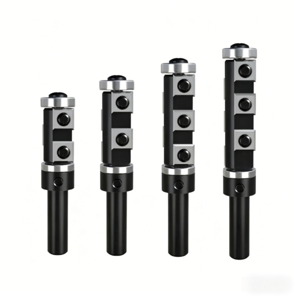 Double Bearings Flush Trim Router Bit with Carbide Inserts