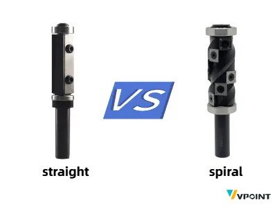 Spiral Router Bits with Inserts vs. Straight Router Bits wit