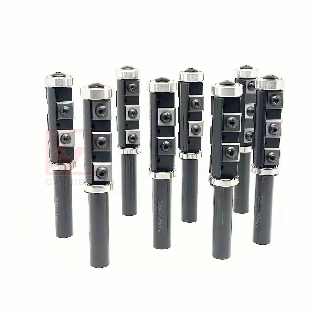 Spiral Flush Trim Router Bit with Double Bearing