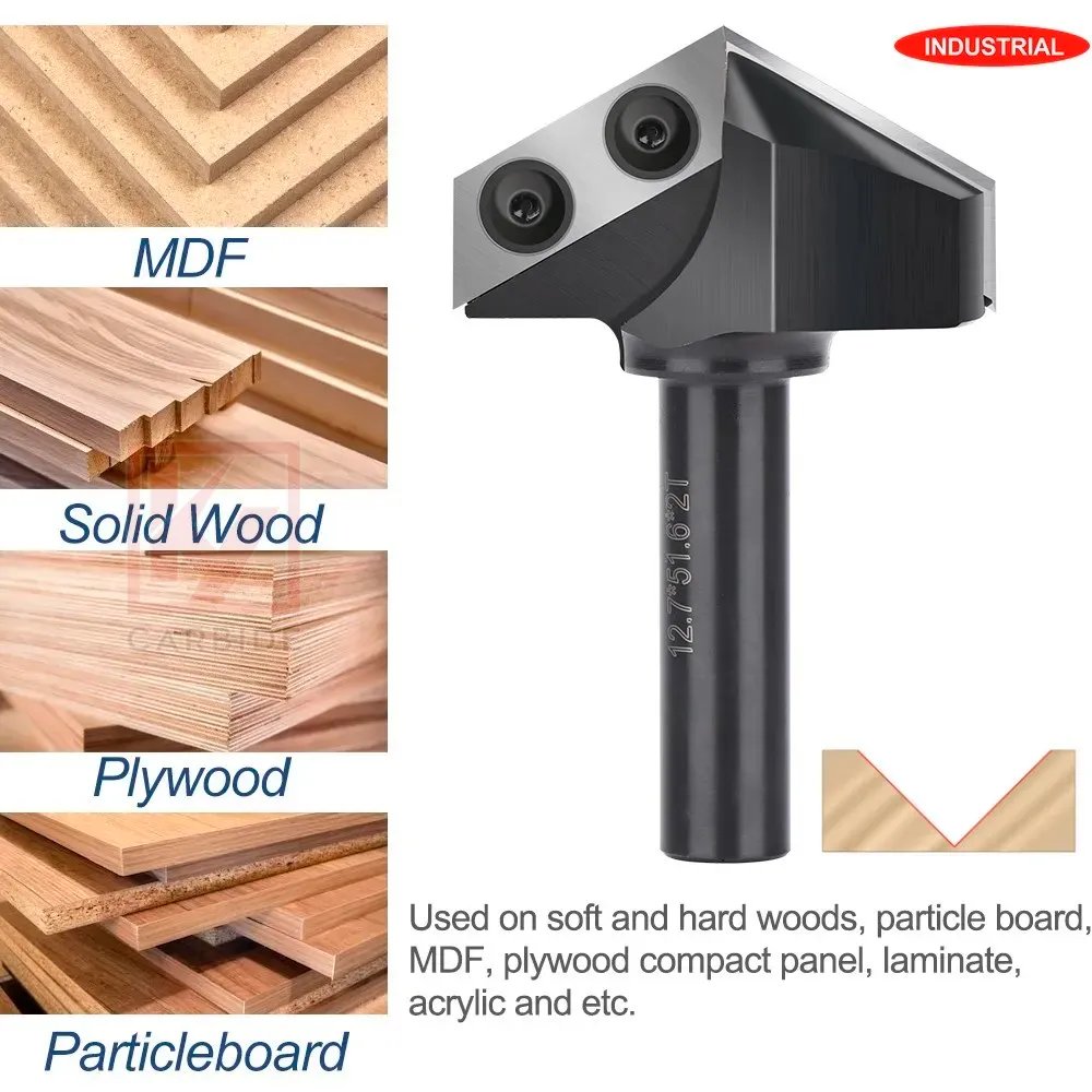 90°/120° V-Groove Signmaking CNC Router Cutter