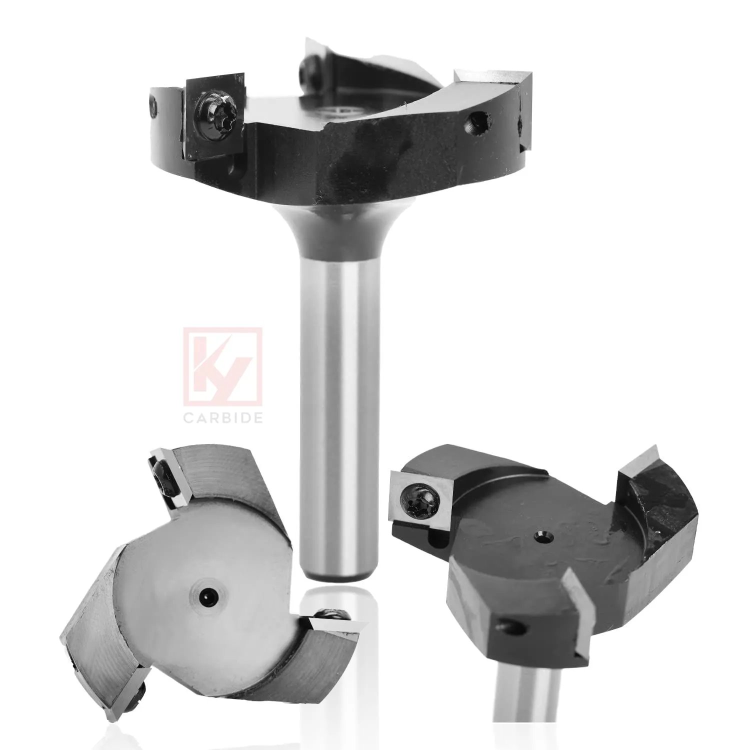 KY 3 Flute Spoilboard Surfacing Router Bits With Inserts