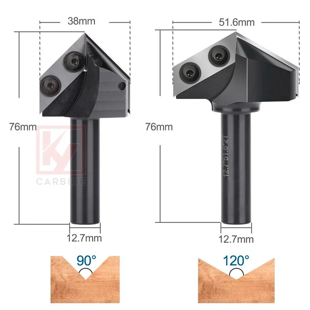 90°/120° V-Groove Signmaking CNC Router Cutter