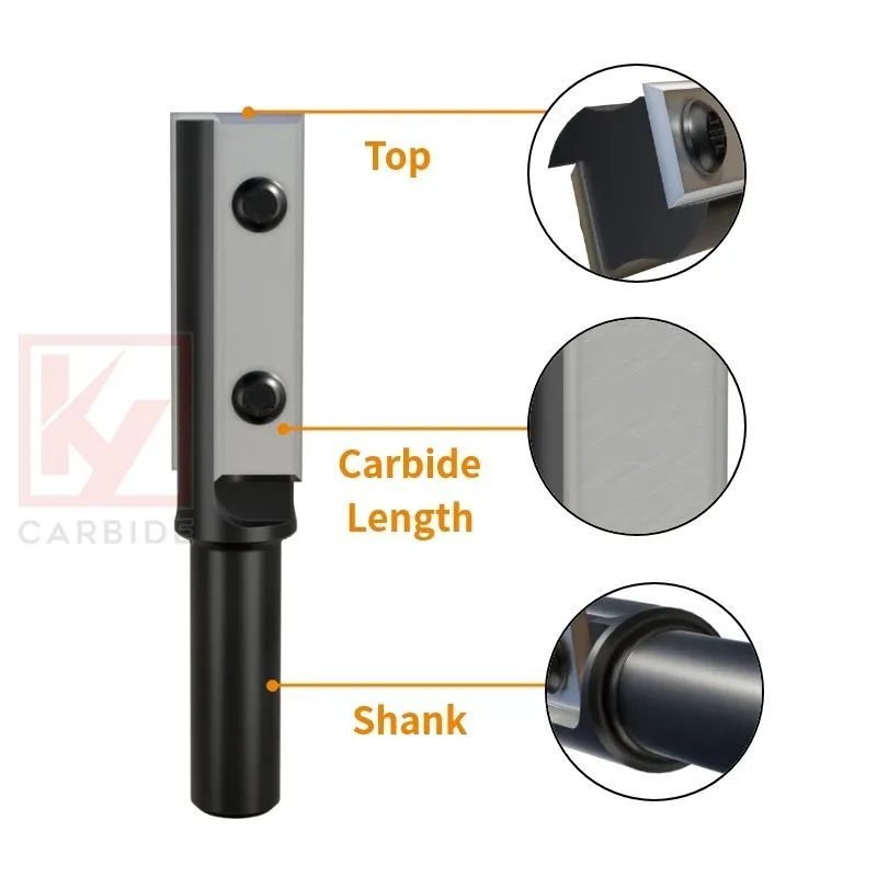 Inserts Straight Flush Trim Router Bit Without Bearing