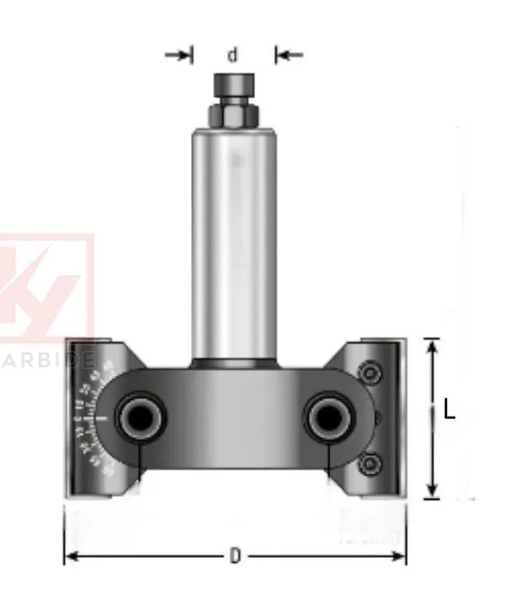 Adjustable Chamfering CNC Router Bits With Inserts