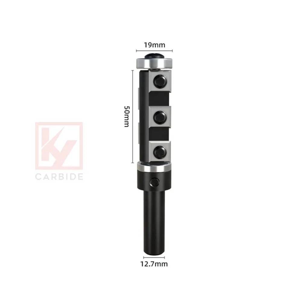 Double Bearings Flush Trim Router Bit with Carbide Inserts