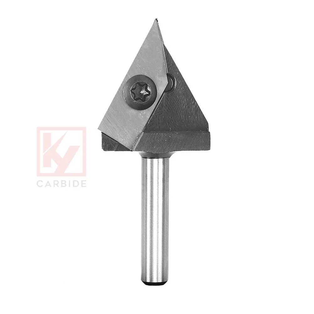 60 Degree V-Groove Carbide Insert Wood CNC Router Bits