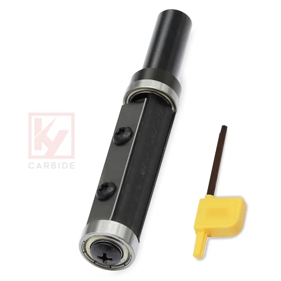 REPLACEABLE KNIFE FLUSH TRIM ROUTER BIT WITH DOUBLE BEARING - 2 KNIFE