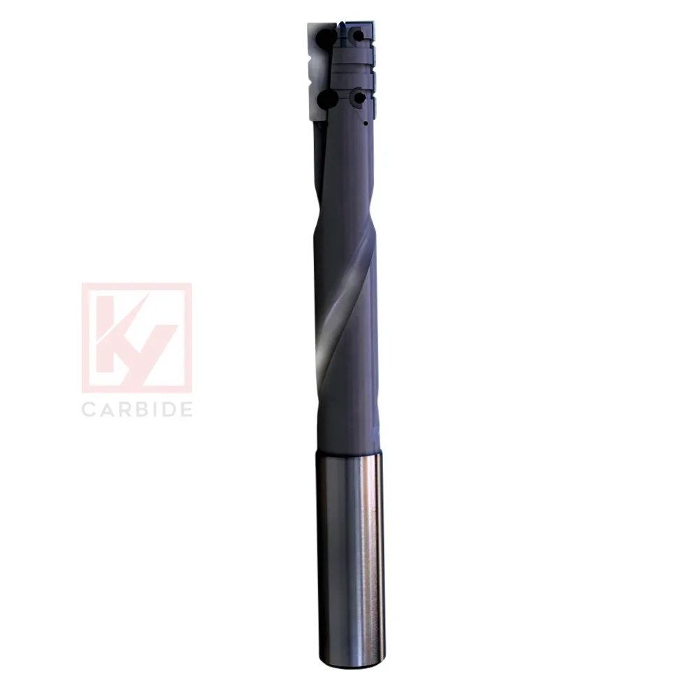 Spiral Bit With Insert And Chipbreaker For Locksets