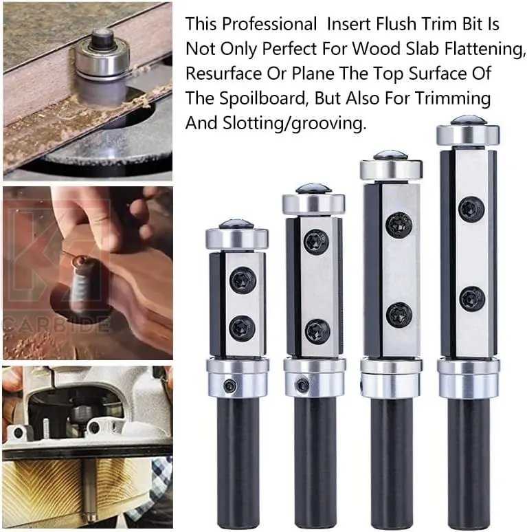 Double Bearings Spiral Flush Trim Router Bit