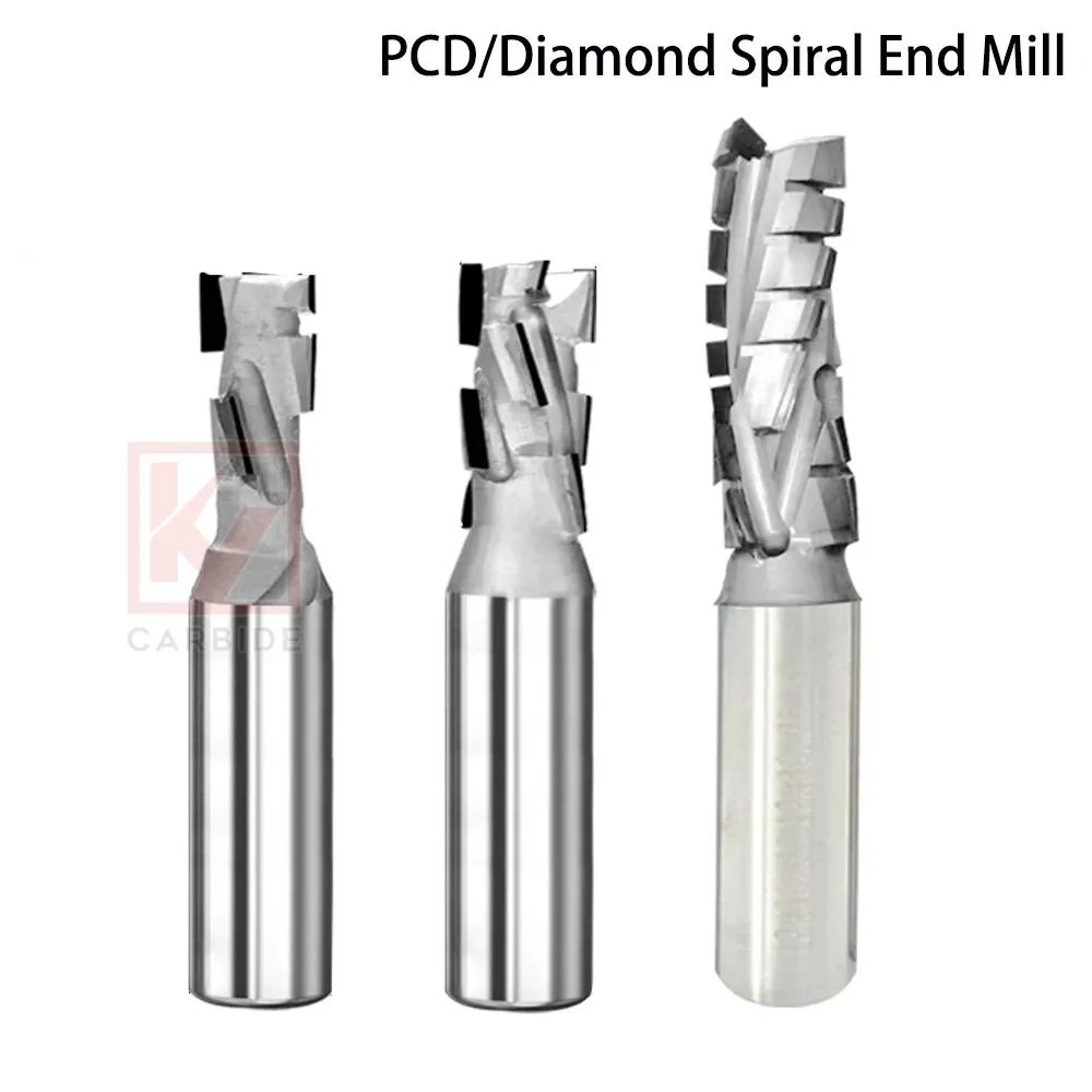 PCD Diamond Spiral Router Bits Z3+3