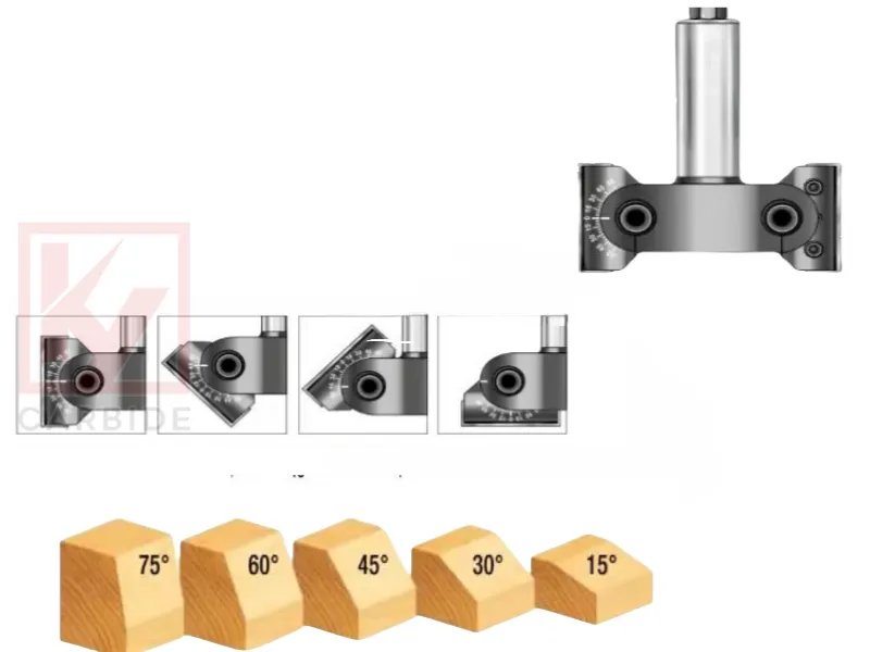 Adjustable Chamfering CNC Router Bits With Inserts