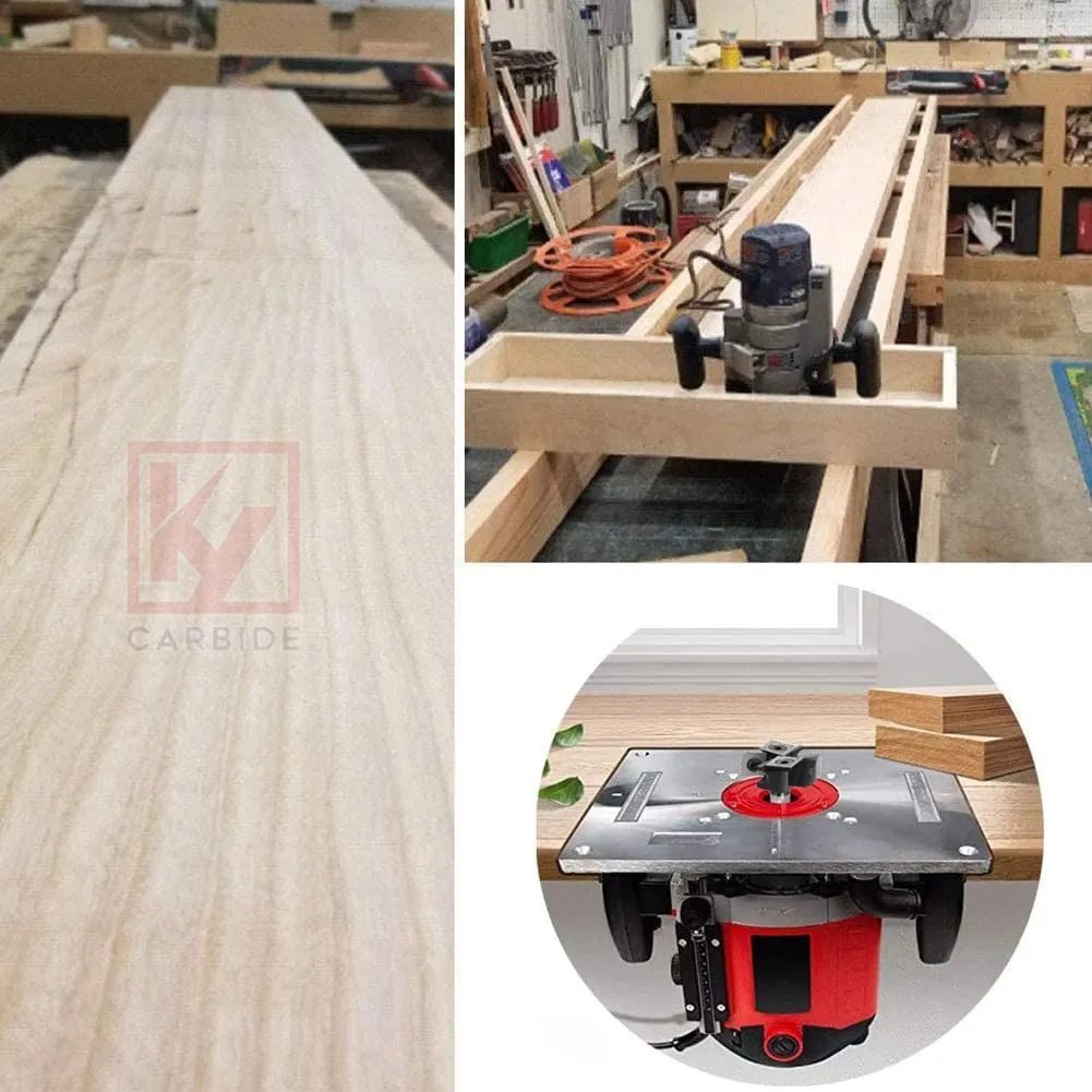 2+2 Flutes Cleaning Bottom Router Bit Wood with Carbide Insert