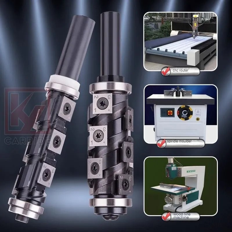 Spiral Flush Trim Router Bit with Double Bearing