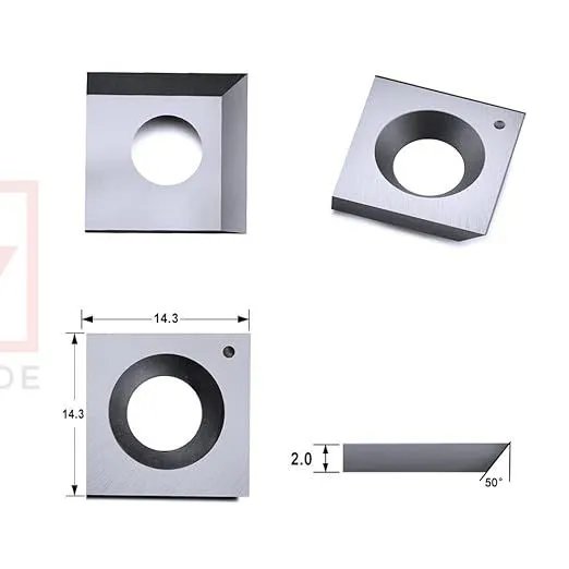 14.3x14.3x2.0mm-50° Indexable Knives 2-Edge